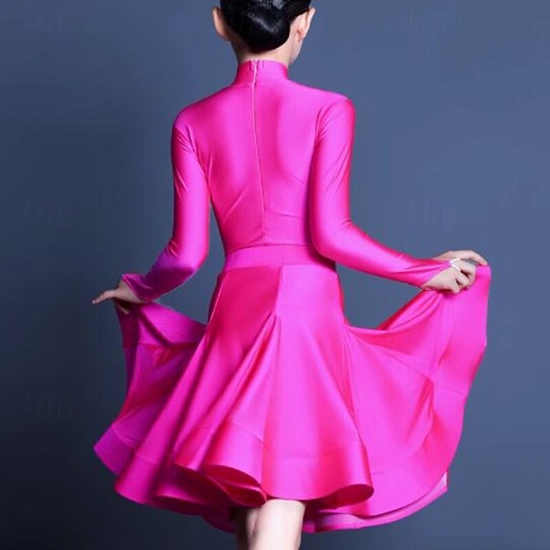 Kids' Dancewear Skirts Pure Color Girls' Performance Daily Wear Long Sleeve High Chinlon2