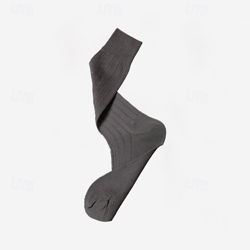Men's 1 Pair Socks Black Red Color Solid Color Formal Wedding Anniversary Thin Spring &  Fall Knitwear Elegant2