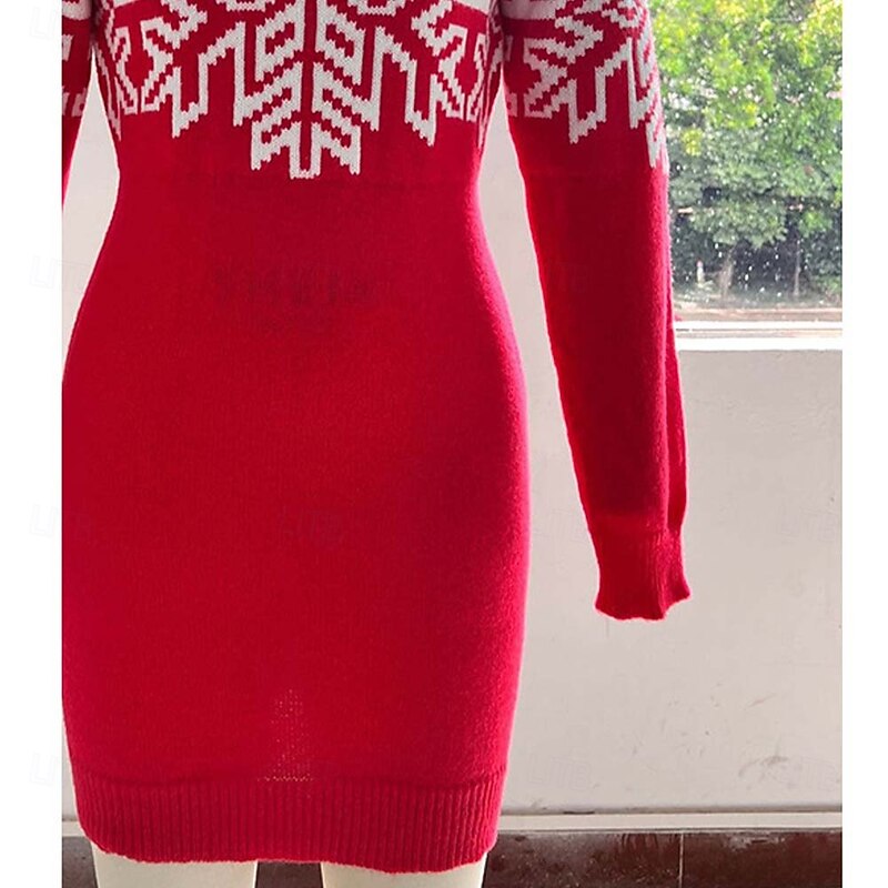 snowflake Ugly Christmas Sweater Pullover Jumper Couples Men's Women's Boys' Girls' Christmas Novelty Funny Knitted Pattern Adults Kid's Christmas New Year Christmas Eve Christmas Top4