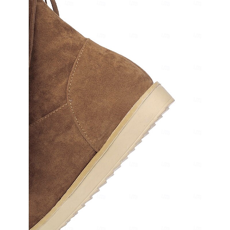 Women's Green Suede Moccasin Winter Boots with Fur Lining and Fringe Detail – Cozy Knee-High Snow Boots for Cold Weather 16