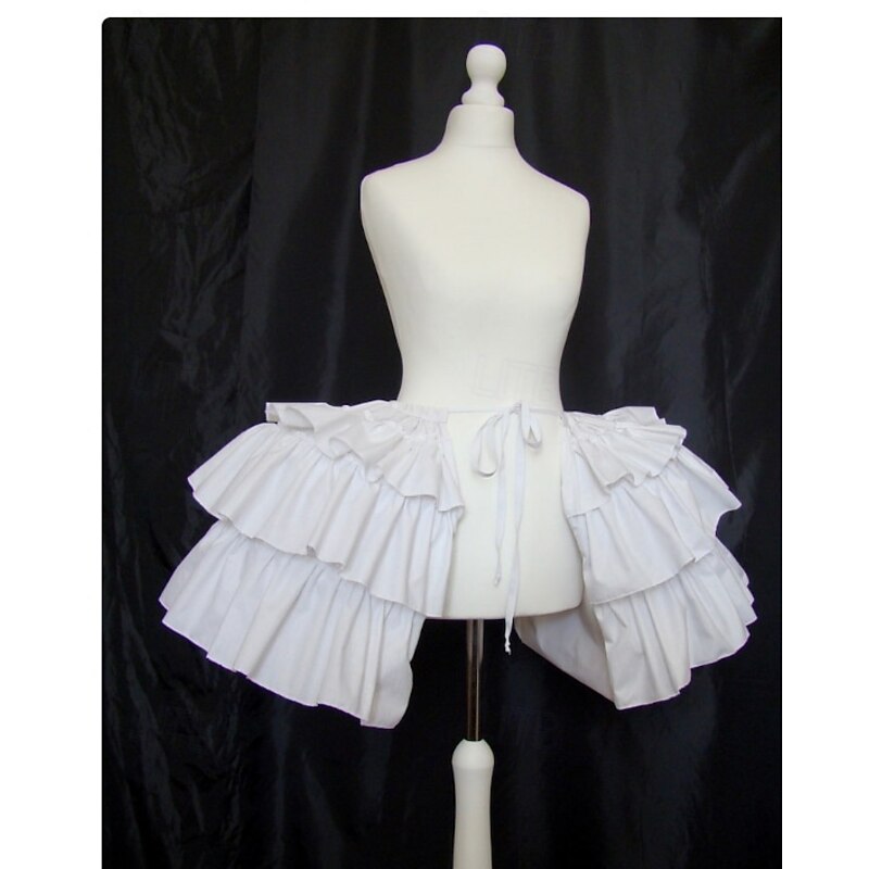 Rococo Victorian Princess Petticoat Hoop Skirt Under Skirt Tulle Skirt Solid Color Fancy Dress Women's Royal Masquerade Event / Party Prom Adults' Skirt