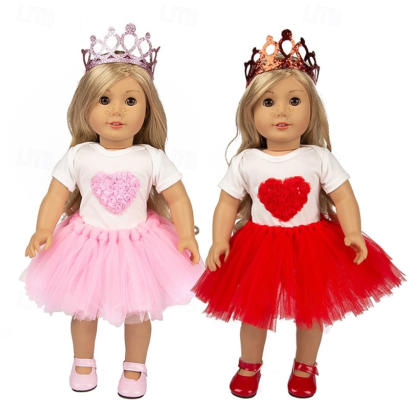 3 pcs American Doll Clothes Gift for 18 inch Doll Clothes and Accessories Including Coat and Dress(WITHOUT DOLL)2