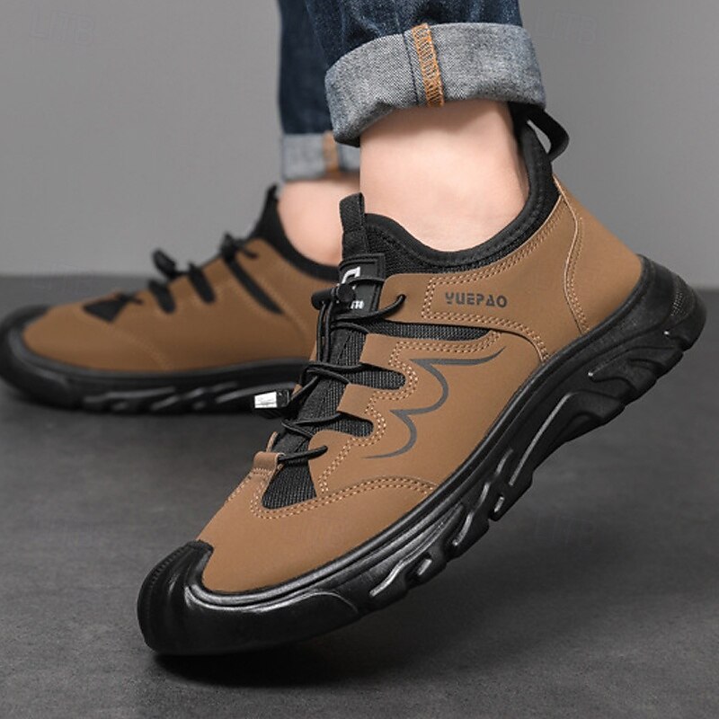 Men's Warm Waterproof Athletic Sneakers with Faux Fur Lining, Non-Slip Sole, and Lace-Up Closure – Ideal for Winter Outdoor Activities3