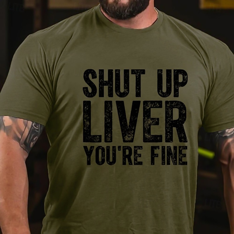 Men's Letter Printed T Shirt 100% Cotton Short Sleeve Graphic Shirt Heather Gray Black White Comfortable Tee Vacation Street Fashion Designer Clothing3