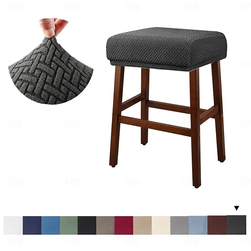 Stretch High Back Dining Chair Cover Stool Cover Elastic and Durable Slipcover Perfect for Protecting and Refreshing Your Stool Adds Comfort and Style to Kitchen, Bar, or Dining Area Decor