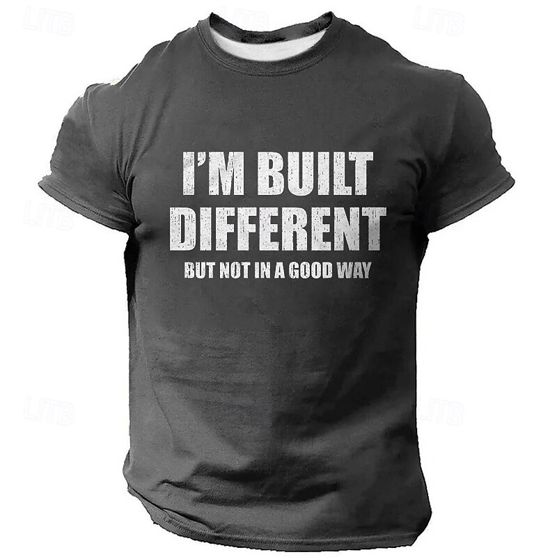 Men's Letter Print T Shirt Short Sleeve T shirt 3D Print Crew Neck Shirt Fashion Athleisure Street Sports Outdoor Daily Black Blue Green Summer Spring Clothing Apparel S M L XL XXL XXXL2