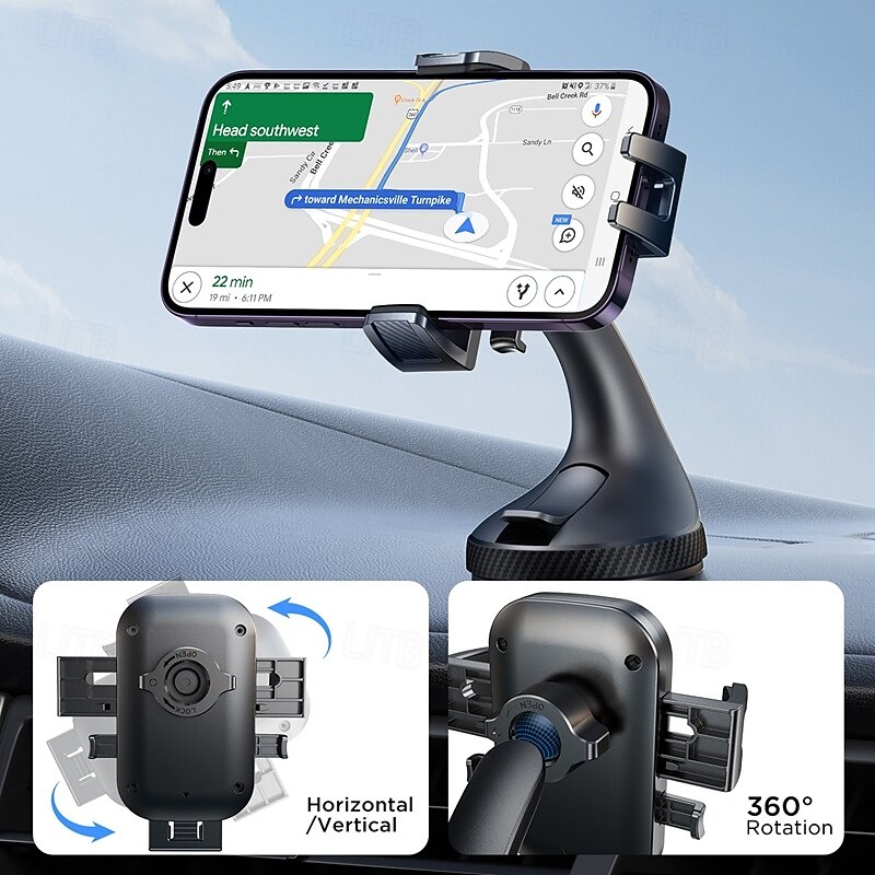 Dashboard Phone Holder Phone Mount for Car Windshield Buckle Type Suction Cup Phone Holder for Car Compatible with All Mobile Phone Phone Accessory4