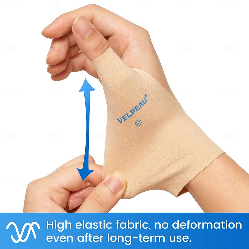 Elastic Thumb Wrist Support Brace for Men Women (Pack of 2) Waterproof Compression Sleeve for Arthritis Pain Tendonitis Sports Splint Liner3