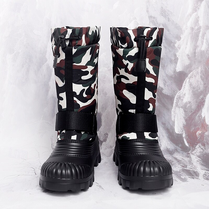 Men's Camo Winter Snow Boots with Waterproof Upper and Plush Lining - Durable Non-Slip Sole, Adjustable Strap, Ideal for Outdoor Activities3