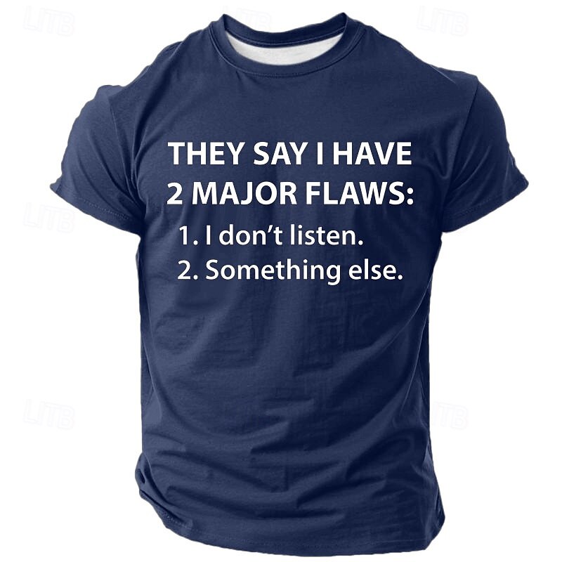 Men's Funny Slang T Shirt Short Sleeve T shirt 3D Print Crew Neck Shirt Fashion Athleisure Street Sports Outdoor Daily Blue Green Gray Summer Spring Clothing Apparel S M L XL XXL XXXL3