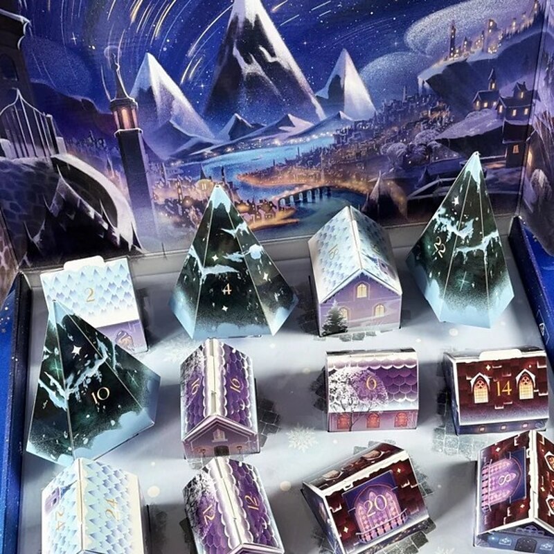 Velaris Advent Calendar 2025, 12 Day Christmas Advent Calendar, Christmas Countdown Calendar with Jewels&Stationary& Gadgets, Christmas Favors Gift for Adults and Kids2