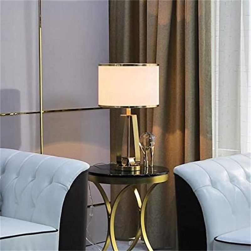 Table Lamp Iron Table Lamp American Desk Lamp Bedroom Bedside Lamp Modern Living Room Study Desk Table Light Gold Desk Lamps4