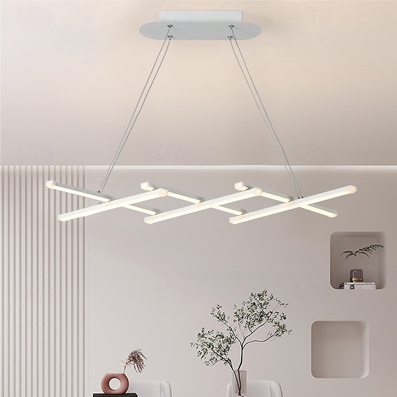 Foldable Modern LED Chandelier Dimmable Retractable Pendant Light with Remote Spiral Linear Hanging Pendant Light Fixtures 220-240V3