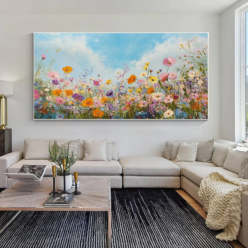 Handmade Original Landscape Oil Painting On Canvas Abstract Natural Scenery Wall Art for Home Decor With Stretched Frame Without Inner Frame Painting2