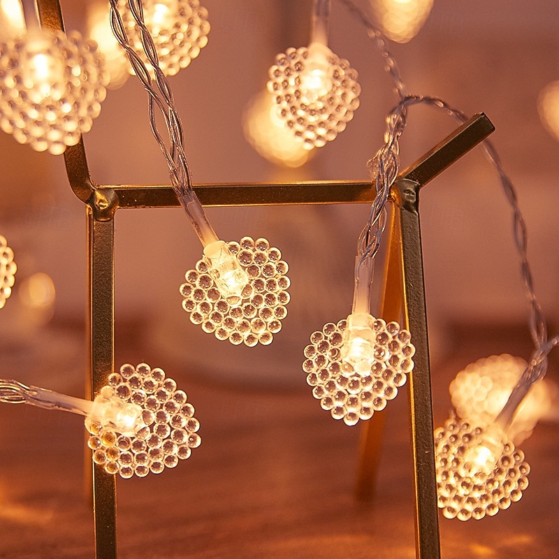Rose Fairy String Lights LOVE Heart-Shaped Fairy Lights 1.5 10LED 3m 20LED Battery Powered Dandelion Lights Christmas Wedding Birthday Birthday Valentine's Day Home Bedroom Balcony Decoration4