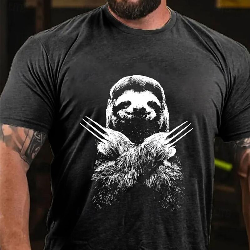 Men's Animal Funny T Shirt Short Sleeve T shirt 3D Print Crew Neck Shirt Fashion Athleisure Street Sports Outdoor Daily Black Blue Green Summer Spring Clothing Apparel S M L XL XXL XXXL