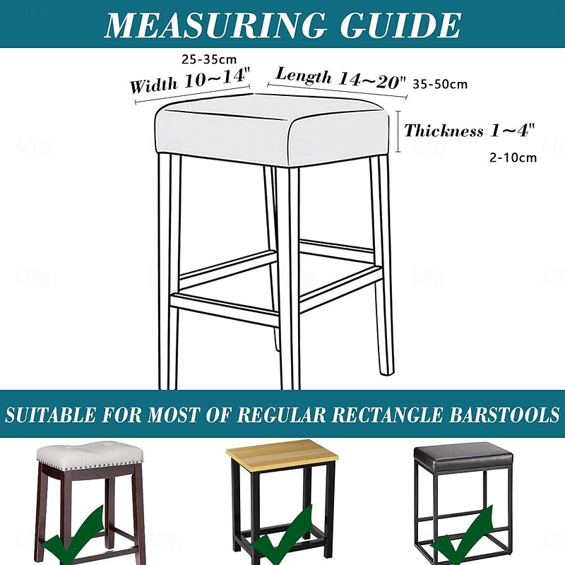 Stretch High Back Dining Chair Cover Stool Cover Elastic and Durable Slipcover Perfect for Protecting and Refreshing Your Stool Adds Comfort and Style to Kitchen, Bar, or Dining Area Decor2