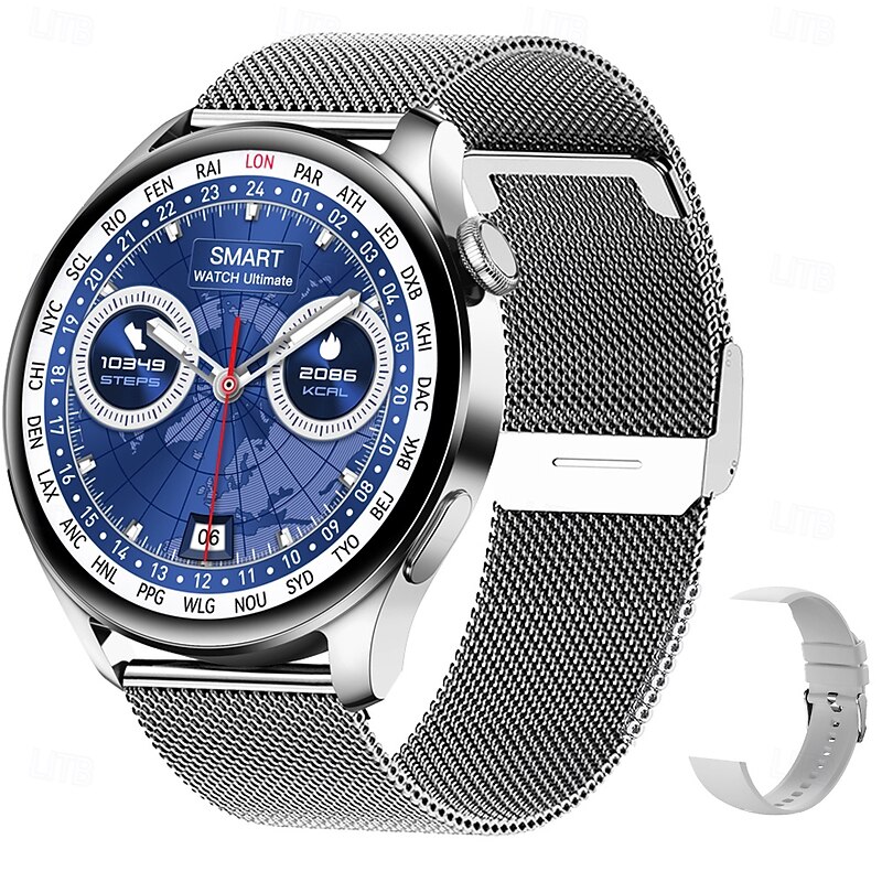 iMosi 1.53 inch Smart watch Fitness Running Watch Bluetooth Pedometer Call Reminder Sleep Tracker Compatible with Android iOS Women Men Hands-Free Calls Waterproof Media Control IP 673