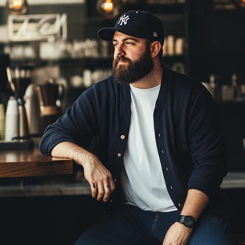 Men's Cardigan Sweater Cropped  Sweater Knit Sweater Ribbed Knit Regular Button Up Pocket Solid Color V Neck Fashion Classic Vacation Daily Wear Clothing Apparel Fall & Winter Wine Red Black S M L4