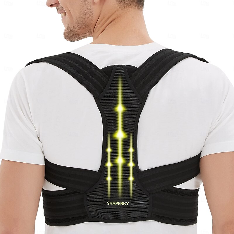 Posture Corrector for Men and Women, Adjustable Upper Back Brace, Muscle Memory Support Straightener, Providing Pain Relief from Neck, Shoulder, and Upper and Lower Back4