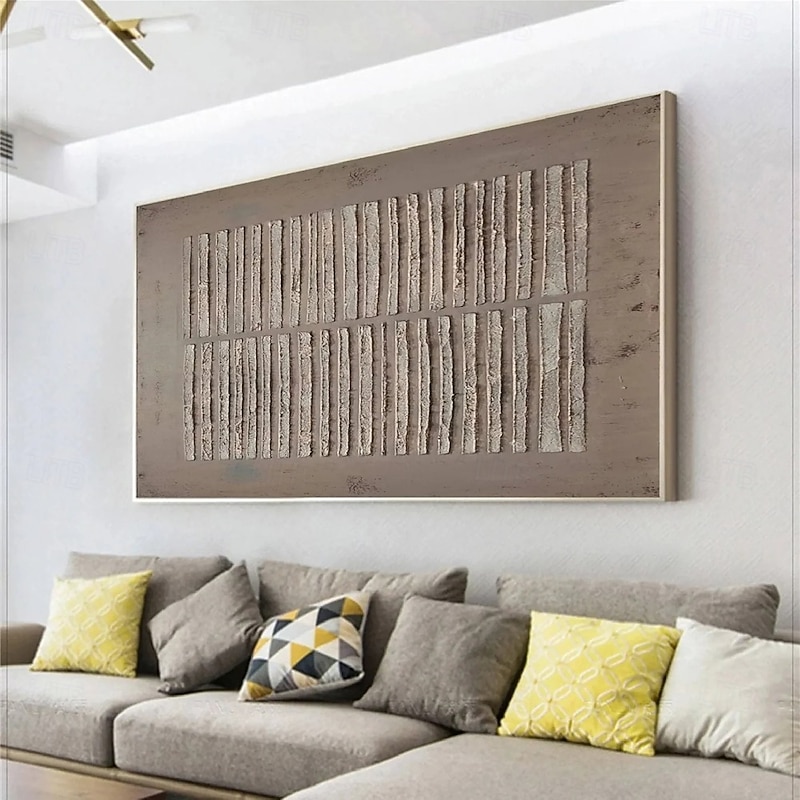 Large Abstract Canvas painting hand painted Gray Minimalist Abstract Painting Nordic Abstract Painting for  Living Room Brown Wabi-Sabi Paintings Brown Abstract Painting Medieval Brown Oil Paintings4