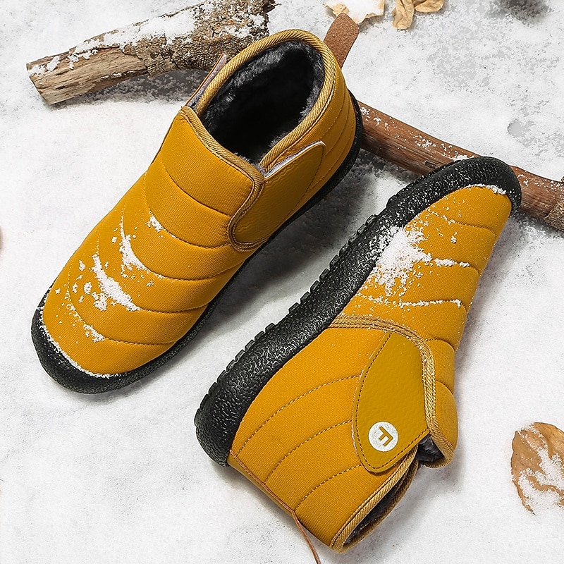 Men's Insulated Winter Snow Boots – Waterproof Slip-On Ankle Boots with Faux Fur Lining, Anti-Slip Sole for Outdoor Hiking & Cold Weather4