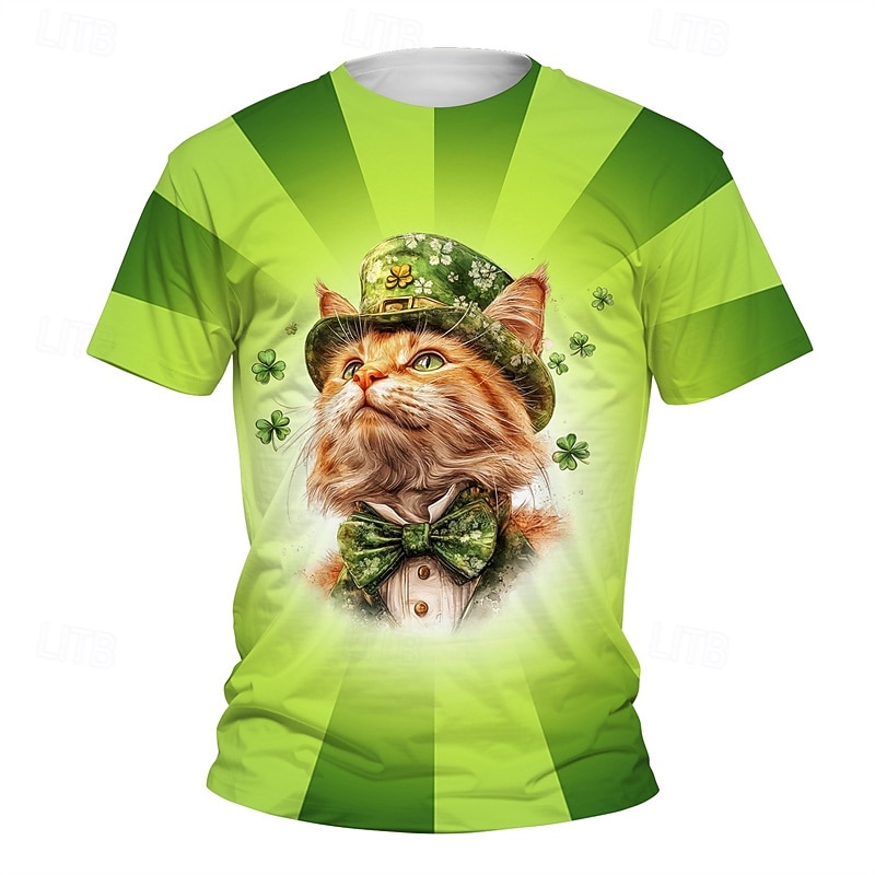 St. Patrick Boys 3D Graphic Cartoon T shirt Tee Short Sleeve Summer Spring Fashion Basic Kids 4-12 Years Crew Neck Outdoor Casual Daily Regular Fit2