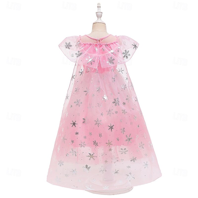 Frozen Princess Elsa Dress Flower Girl Dress Tulle Dresses Carnival Costume Movie TV Theme Costumes Movie Cosplay for Girls' Kid's Halloween Carnival Mardi Gras Performance Party Stage3