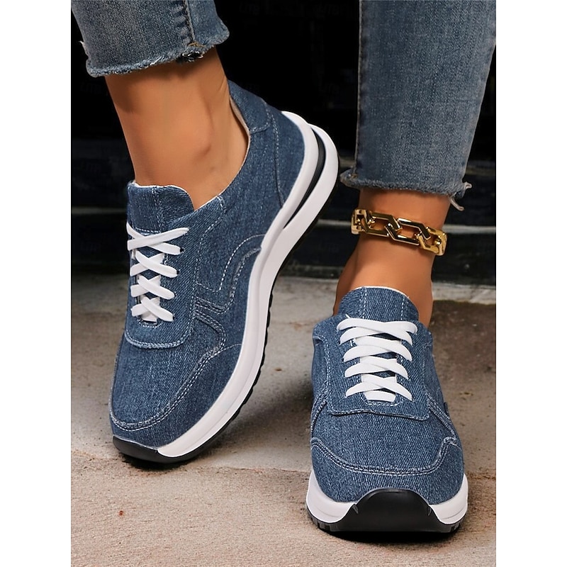 Women's Stylish Denim Sneakers with White Sole | Perfect for Casual and Everyday Wear2