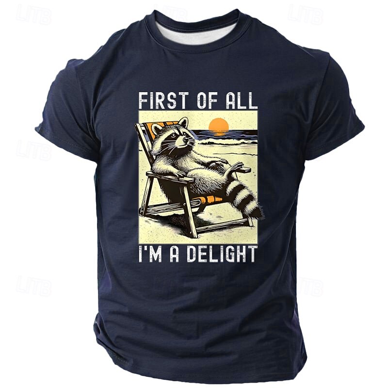 Men's Animal Funny T Shirt Short Sleeve T shirt 3D Print Crew Neck Shirt Fashion Daily Street Daily Black White Green Summer Spring Clothing Apparel S M L XL XXL XXXL3