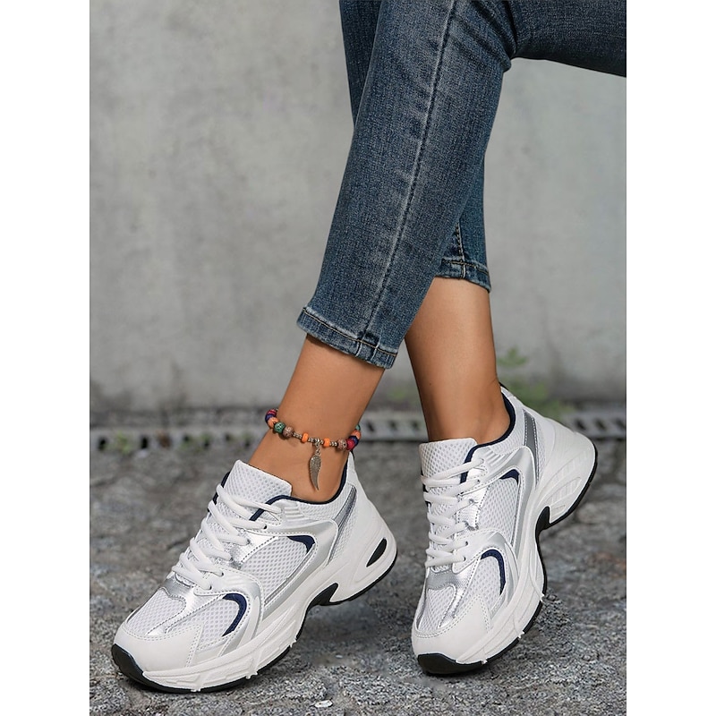 Women's Blue Athletic Sneakers with Mesh Upper and Cushioned Sole - Stylish Running Shoes for Sports, Walking, and Casual Wear4