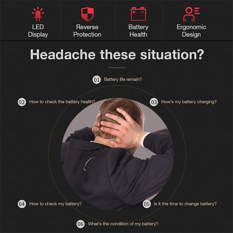 Mini Portable 12V Car Battery Tester Digital Alternator Tester 6 LED Lights Display Car Diagnostic Tool Auto Battery Tester2