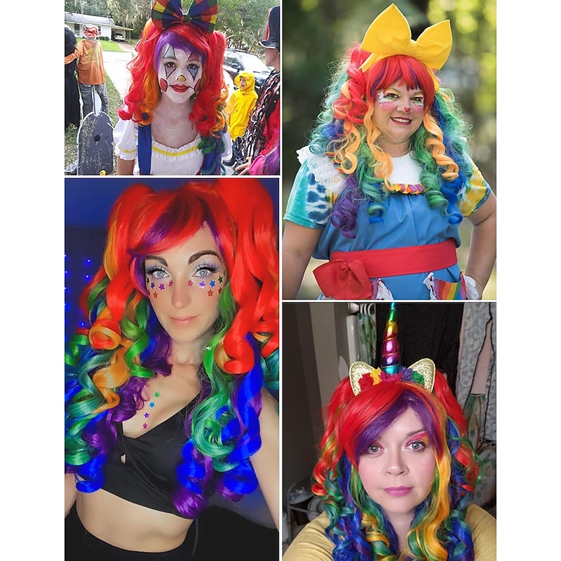 Long Curly Cosplay Wig with 2 Ponytails For Carvinal3