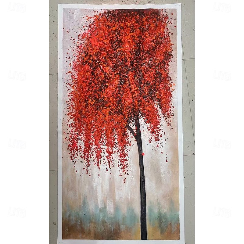 Mintura Handmade Abstract Tree Oil Paintings On Canvas Wall Art Decoration Modern Texture Flowers Picture For Home Decor Rolled Frameless Unstretched Painting3