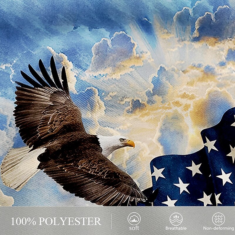 Men's American US Flag Eagle Patriotic Swim Trunks Swim Shorts Board Shorts Mid Waist Streetwear Hawaiian Casual Vacation Daily Holiday Drawstring Elastic Waist 3D Print Designer Clothing Apparel3