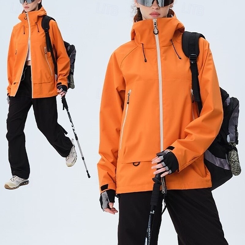 Men's Women's Softshell Jacket Hiking Jacket Outdoor Windproof Water Resistant Lightweight Jacket Windbreaker Jacket Traveling Black Yellow Army Green Purple Orange