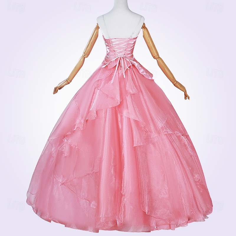 Witch Glinda Elphaba Dress Cloak Outfits Walpurgis Night Movie Cosplay for Women's Adults' Halloween Carnival Mardi Gras Performance Party Stage3