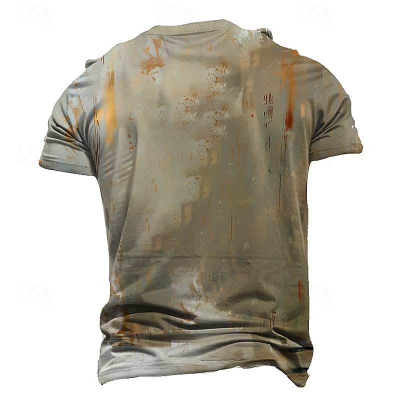 Men's Tiger Funny T Shirt Short Sleeve T shirt 3D Print Crew Neck Shirt Exaggerated Designer Party Holiday Gray Summer Spring Clothing Apparel S M L XL XXL XXXL2