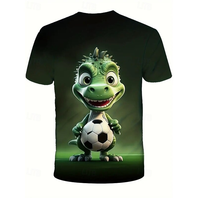 Boys 3D Graphic Cartoon Dinosaur T shirt Tee Short Sleeve Summer Spring Fashion Basic Kids 4-12 Years Crew Neck Outdoor Casual Daily Regular Fit4