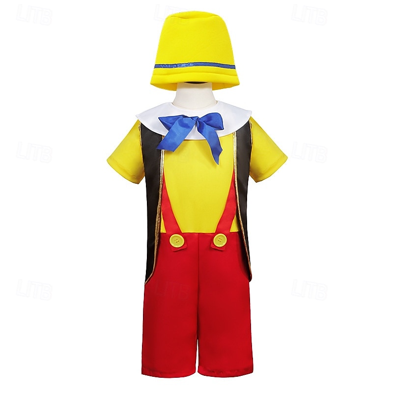 Pinocchio Halloween Party Costume Movie / TV Theme Costumes Kid's Boys' Halloween Carnival World Book Day Performance Stage Easy Halloween Costumes Dress Up2