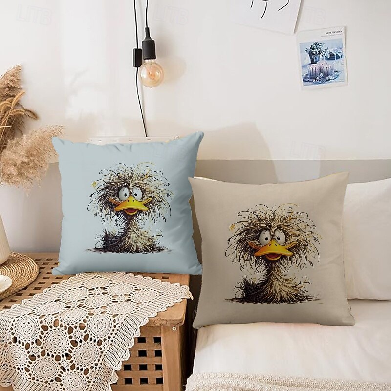 Decorative Toss Pillows Cover 1PC Animal Funny Soft Square Cushion Case Pillowcase for Bedroom Livingroom Sofa Couch Chair3