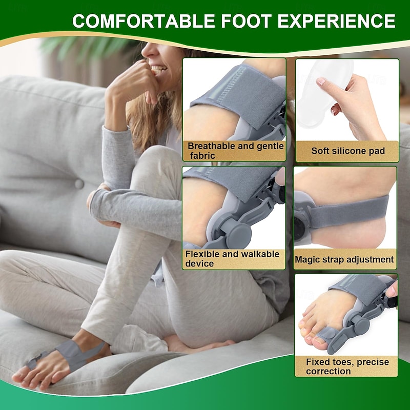 Bunion Corrector for Women Men Big Toe Splint,Upgraded Adjustable Bunions Correction Bunion Fix,Orthopedic Toe Straighteners for Crooked Toes Suitable for Left Right Feet4