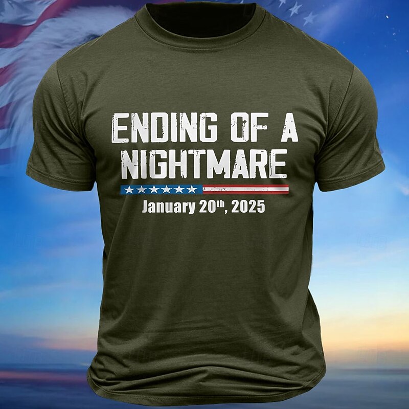 Men's Patriotic T Shirt Tee Top 100% Cotton Short Sleeve Graphic Shirt Black Army Green Dark Blue Comfortable Tee Vacation Street Fashion Designer Clothing