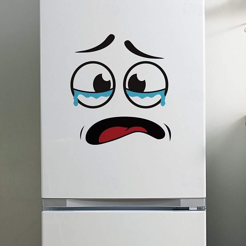 Creative Funny Crying Face Bathroom Toilet Seat Self-Adhesive Decorative Stickers4