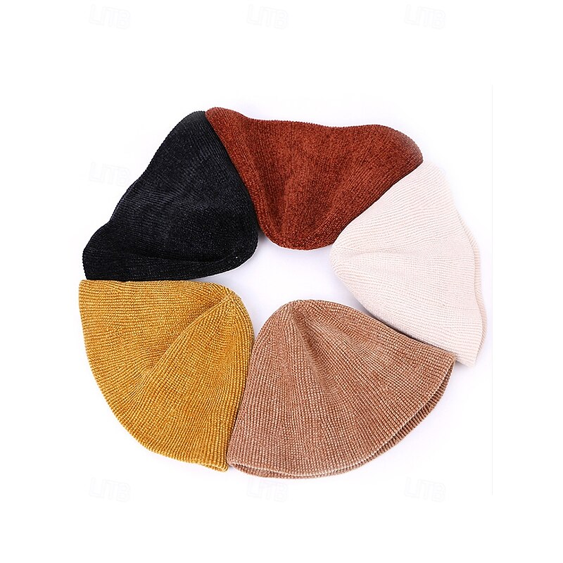 Women's Knitted Bucket Hat, Soft Warm Winter Hat for Casual Outings and Travel3
