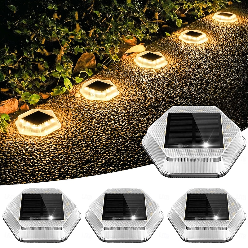 1PC Solar Hexagonal Buried Light - Outdoor Deck, Staircase Step & Pathway Garden Trail Lighting2