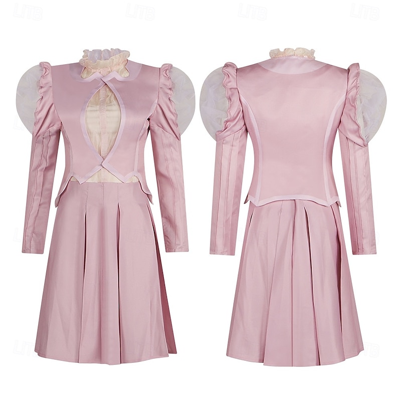 Witch Fairy Glinda Dress Outfits Costume Carnival Costume Movie TV Theme Costumes Movie Cosplay for Women's Adults' Halloween Carnival Mardi Gras Performance Party Stage3