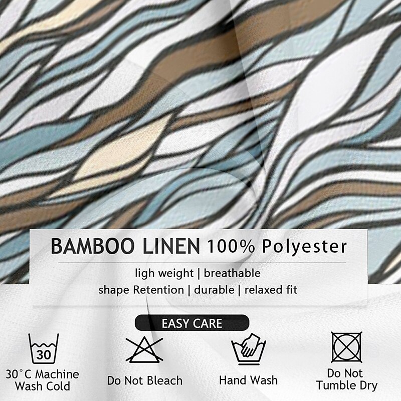 Men's Geometric Line Casual Shirt Button Up Shirt Short Sleeve Casual Resort Causal Casual Summer Spring Turndown Button Up Blue3