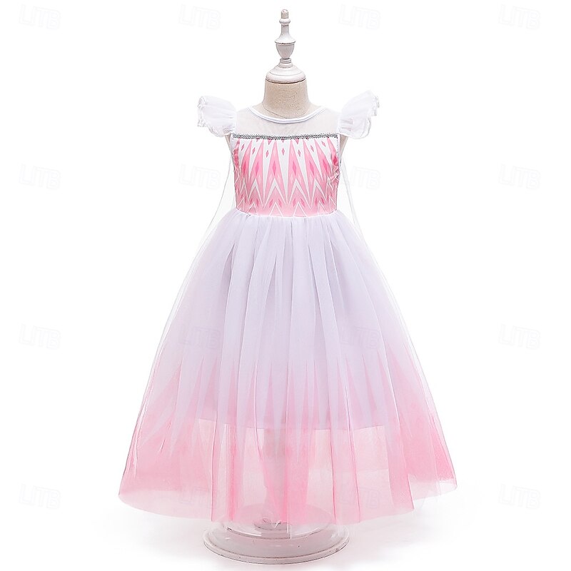Frozen Elsa Fairy Dress Flower Girl Dress Tulle Dresses Carnival Costume Sweet Movie Cosplay for Girls' Kid's Halloween Carnival Mardi Gras Performance Party Stage