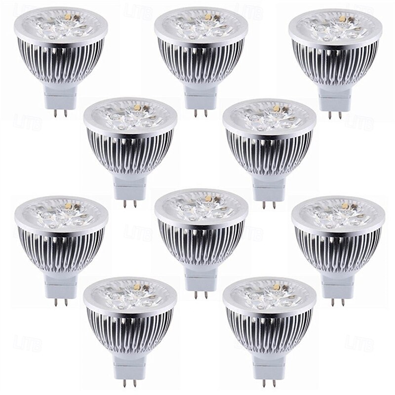 10pcs LED Spotlight Light 5W MR16 4W Led Spot Light Foco LED Lamp 12V for Home Hotel Dect 3W2